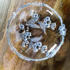 Small Floral Glass Plate